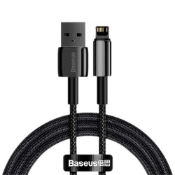 Kabel Baseus Tungsten Gold USB-A - Lightning 2m czarny