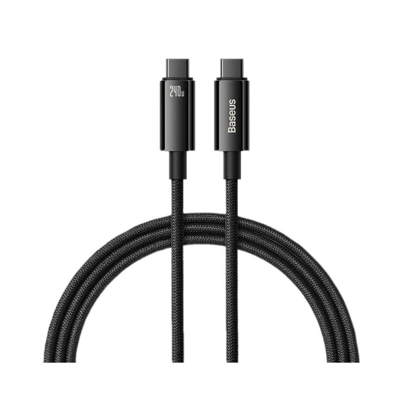 Kabel przewód USB-C PD 3.1 E-Marker 1m Baseus Tungsten Gold CAWJ040001 z obsługą szybkiego ładowania 240W