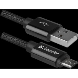 Kabel USB Defender AM-micro BM 1m 2,1A czarny