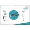 Kabel USB 3.0 DIGITUS SuperSpeed Typ USB A/USB C M/M czarny 1m