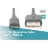 Kabel USB DIGITUS 2.0, typ A - B micro, 1m czarny