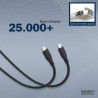 Kabel zasilający DIGITUS silikonowy USB-C - USB-C, USB 2.0 60W, 0,5m czarny