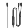Kabel zasilający DIGITUS 2 w 1 USB-C - 2x USB-C, USB 2.0 140W PD 3.1, nylonowy, 1,8m czarny