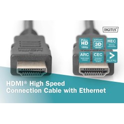 Kabel HDMI DIGITUS AK-330114-050-S Highspeed 1.4 z Eth. HDMI A/HDMI A 5m