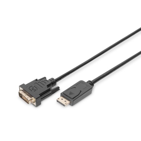 Kabel adapter DIGITUS DisplayPort z zatrzaskiem 1080p 60Hz FHD Typ DP/DVI-D (24+1) M/M 2m