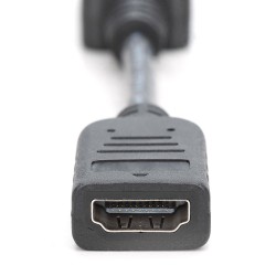 Kabel adapter DIGITUS DisplayPort, DP-HDMI typA, M/Ż 0,15m, DP 1.2