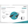Kabel adapter DIGITUS DisplayPort z zatrzaskiem 4K 60Hz UHD Typ DP/HDMI A M/Ż czarny 0,2m