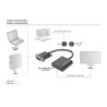 Kabel adapter DIGITUS VGA do HDMI 1080p FHD audio 3.5mm MiniJack