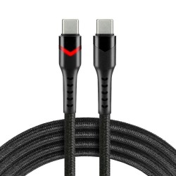 Kabel przewód USB-C PD RGB LED 2m everActive CBB-2PDR Power Delivery 3A z obsługą szybkiego ładowania 60W