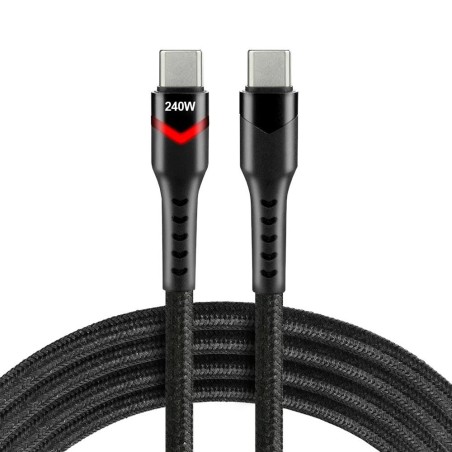 Kabel USB-C - USB-C everActive CBB-2PDRS 2m 240W RGB LED czarny