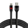 Kabel USB - USB-C everActive CBB-1CBR 1m 3A RGB LED czarny