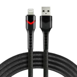 Kabel USB - Lightning everActive CBB-1IBR 1m 2,4A RGB LED czarny