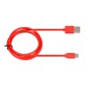 Kabel USB iBOX IKUMTCR TYP-C, 1m, 3A czerwony