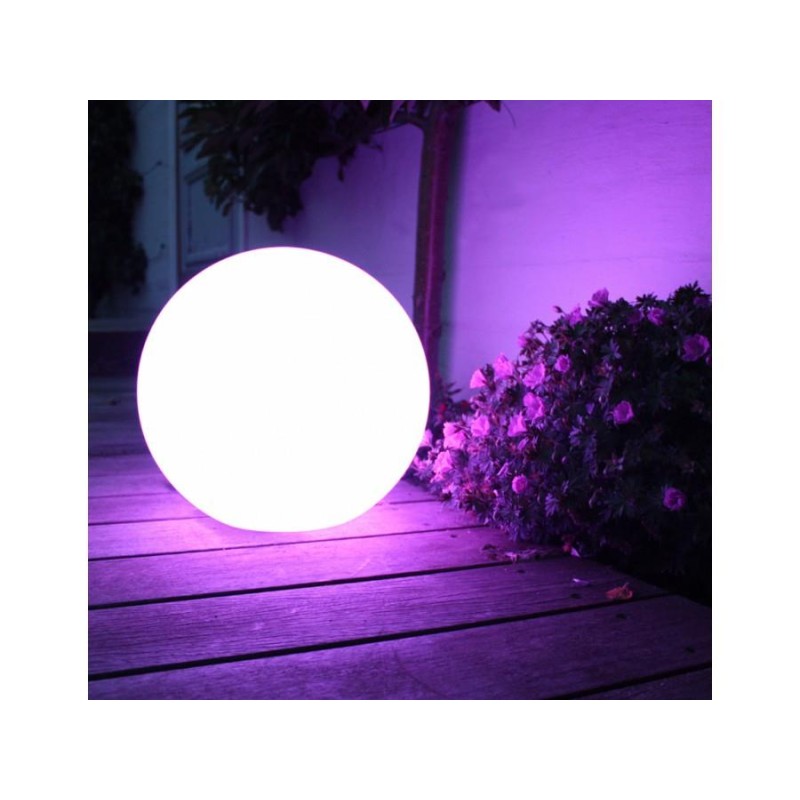 Lampa solarna GreenBlue GB122 wolnostojaca ogrodowa - kula 15x15x48cm, kolorowy LED