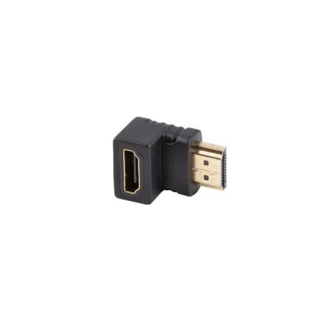 Adapter Lanberg HDMI(M) - HDMI(F) 4K kątowy dół czarny