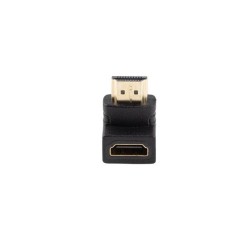 Adapter Lanberg HDMI(M) - HDMI(F) 4K kątowy dół czarny