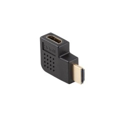 Adapter Lanberg HDMI(M) - HDMI(F) 4K kątowy lewo czarny