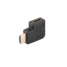 Adapter Lanberg HDMI(M) - HDMI(F) 4K kątowy prawo czarny