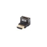 Adapter Lanberg HDMI(F)- HDMI(F) 8K kątowy góra aluminimum srebrny