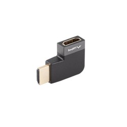 Adapter Lanberg HDMI(F)- HDMI(F) 8K Kątowy Prawo Aluminimum Srebrny