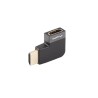 Adapter Lanberg HDMI(F)- HDMI(F) 8K Kątowy Prawo Aluminimum Srebrny