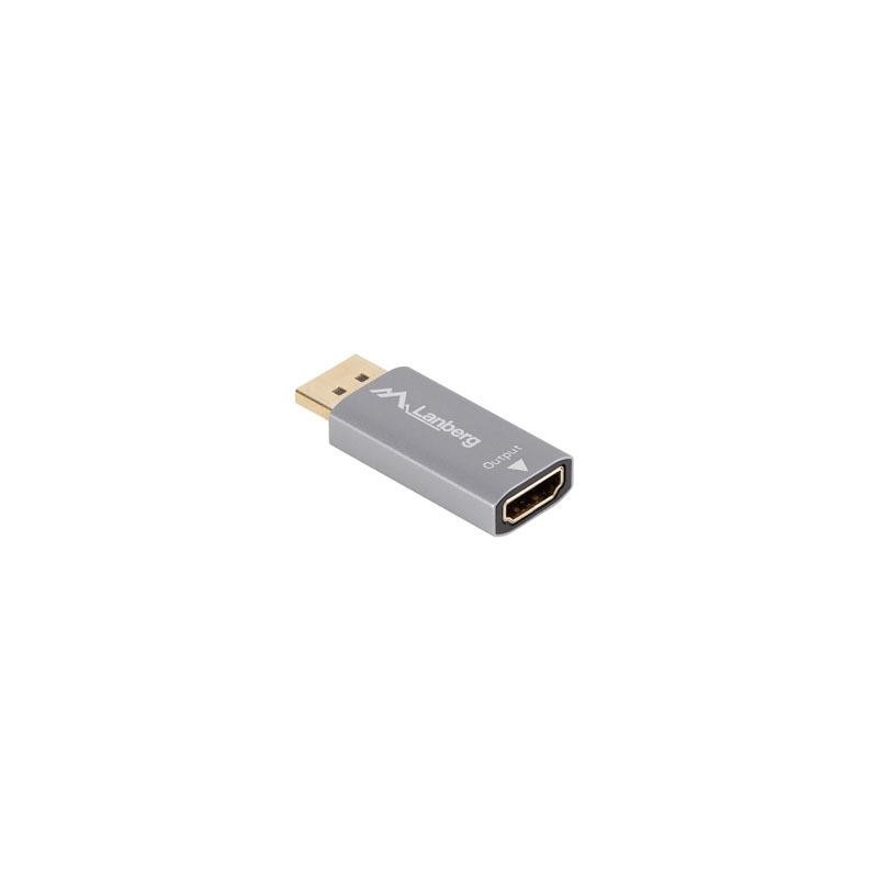 Adapter Lanberg Displayport (M) - HDMI (F) 4K srebrny