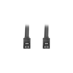 Kabel SATA Lanberg DATA III (6Gb/s) F/F 0,3m metalowe zatrzaski czarny