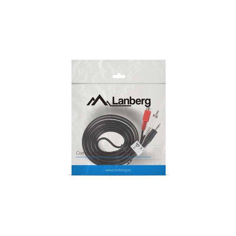 Kabel audio Lanberg stereo minijack - 2x Chinch M/M 2m