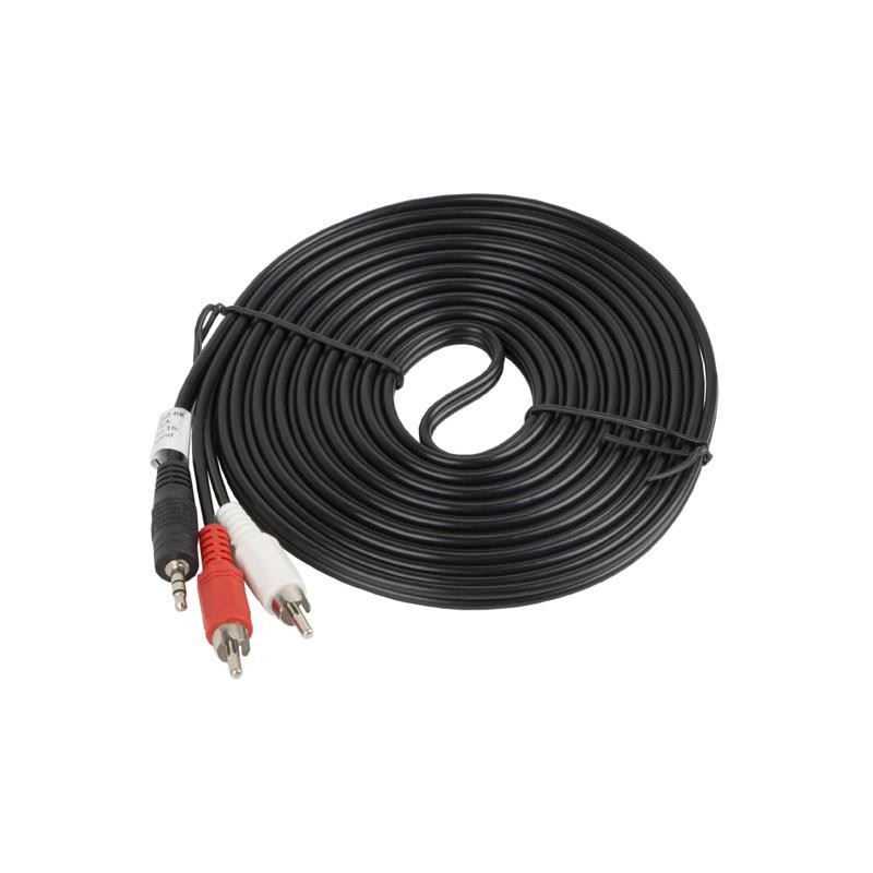 Kabel audio Lanberg stereo minijack - 2x Chinch M/M 5m