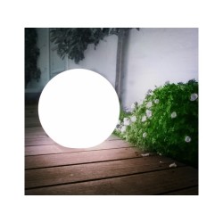 Lampa solarna GreenBlue GB123 wolnostojaca ogrodowa - kula 20x20x53cm, bialy LED