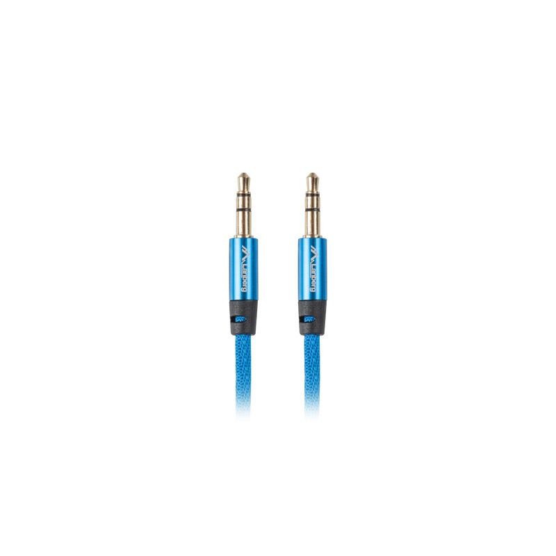 Kabel audio Lanberg Premium stereo minijack - minijack M/M 1m niebieski