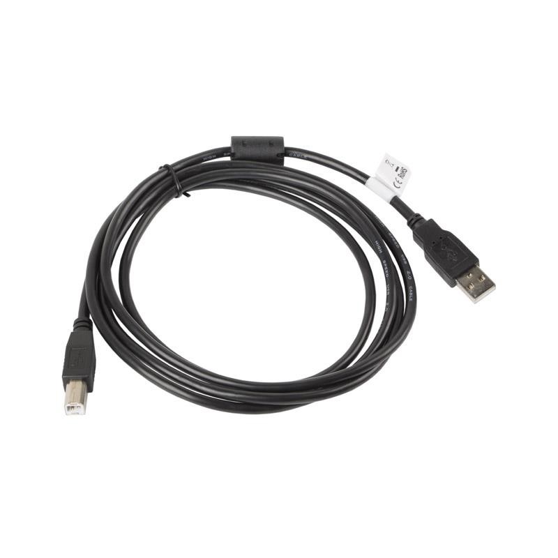 Kabel USB 2.0 Lanberg AM-BM Ferryt 1,8m czarny