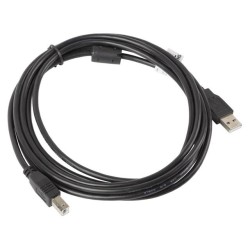 Kabel USB 2.0 Lanberg AM-BM Ferryt 3m czarny