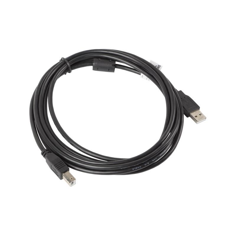 Kabel USB 2.0 Lanberg AM-BM Ferryt 3m czarny