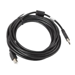 Kabel USB 2.0 Lanberg AM-BM Ferryt 5m czarny