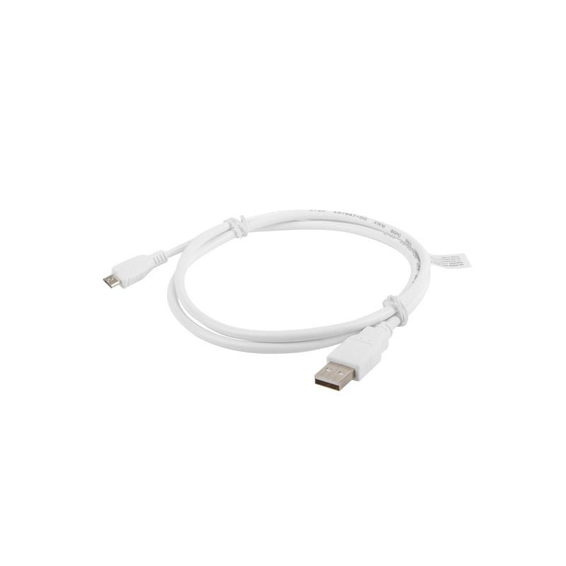 Kabel USB 2.0 Lanberg micro AM-MBM5P 1m biały