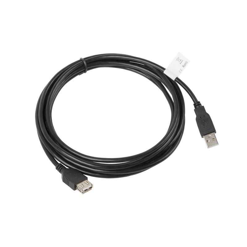 Przedłużacz USB 2.0 Lanberg AM-AF 3m czarny