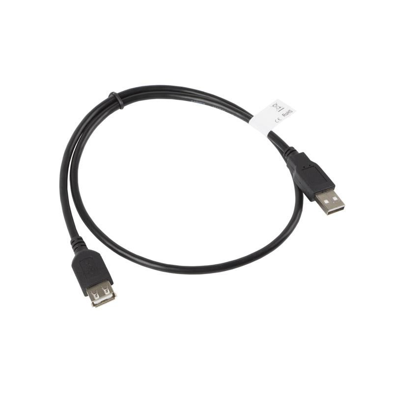 Przedłużacz USB 2.0 Lanberg AM-AF 0,7m czarny