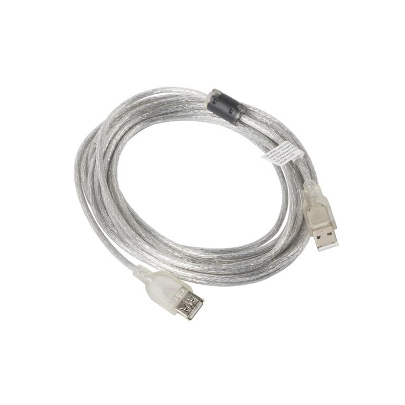 Przedłużacz USB 2.0 Lanberg AM-AF 5m Ferryt transparenty
