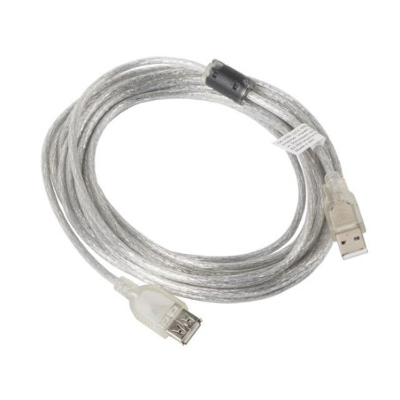 Przedłużacz USB 2.0 Lanberg AM-AF 5m Ferryt transparenty