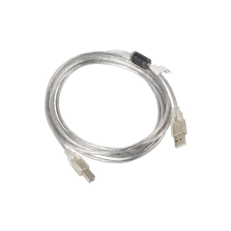 Kabel USB 2.0 Lanberg AM-BM Ferryt 3m przezroczysty