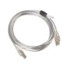Kabel USB 2.0 Lanberg AM-BM Ferryt 3m przezroczysty