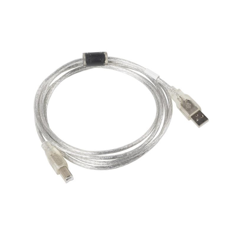Kabel USB 2.0 Lanberg AM-BM Ferryt 1,8m przezroczysty