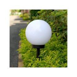 Lampa solarna GreenBlue GB124 wolnostojaca ogrodowa - kula 20x20x53cm, kolorowy LED