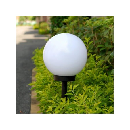 Lampa solarna GreenBlue GB124 wolnostojaca ogrodowa - kula 20x20x53cm, kolorowy LED