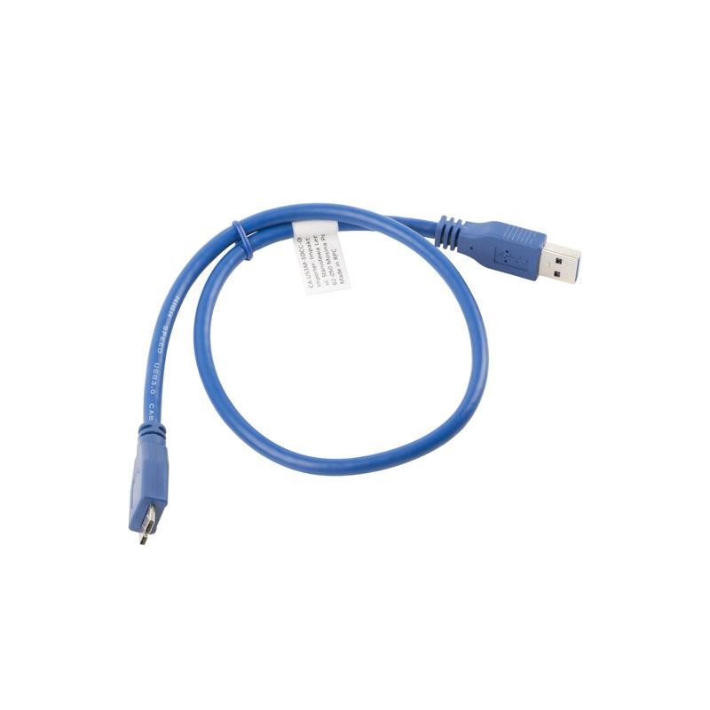 Kabel USB 3.0 Lanberg micro AM-MBM5P 0,5m niebieski