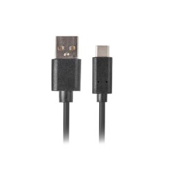 Kabel USB 2.0 Lanberg Type-C(M) - AM 0,5m czarny
