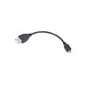 Kabel USB 2.0 Lanberg micro USB - USB-A M/F 2.0 0,15m OTG czarny