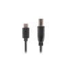 Kabel USB 2.0 Lanberg USB-C(M)- USB-B(M) 1,8m czarny ferryt