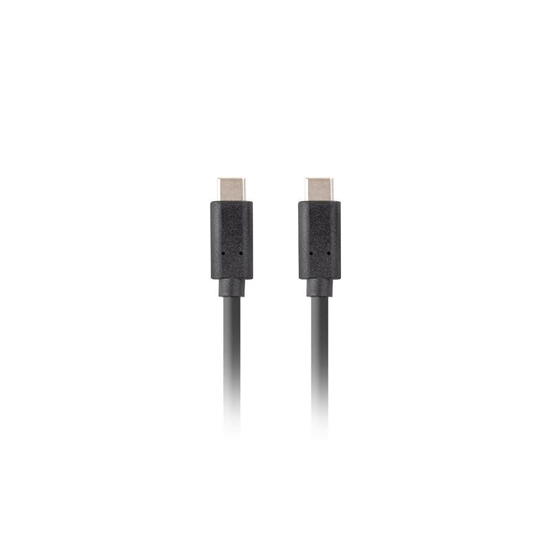 Kabel USB Lanberg USB-C(M) - USB-C(M) 3.1 Gen 2 10Gb/s PD100W 0,5m czarny